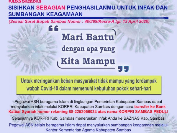 Korpri Sambas Peduli Covid-19