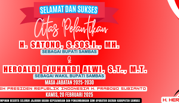 Pelantikan BUPATI DAN WAKIL BUPATI  Kabupaten Sambas