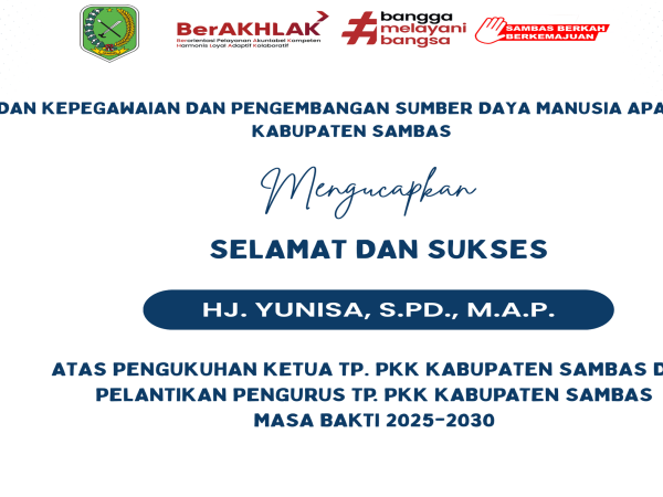 ucapan selamat pengukuhan TP. PKK