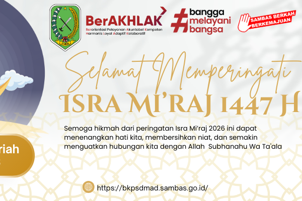 Pemerintah Kabupaten Sambas Peringati Isra Mi’raj Nabi Muhammad Shallallahu 'Alaihi Wasallam 1447 H / 2026 M