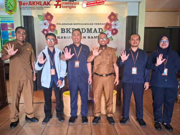 Dukung Kesehatan ASN dan Masyarakat, BKPSDMAD Kabupaten Sambas Terima Kunjungan Loka POM