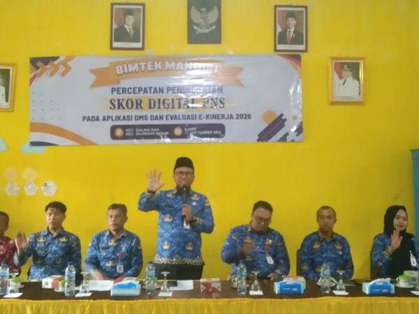 BKPSDMAD Sambas Gelar Asistensi Percepatan Peningkatan Skor Arsip Digital PNS Guru dan Monitoring E-Kinerja di Kecamatan Galing dan Kecamatan Sajingan Besar